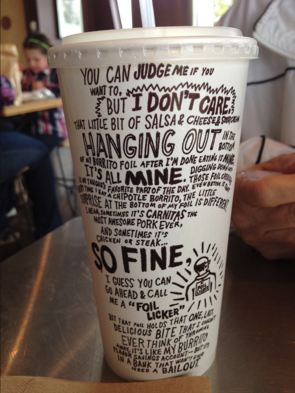 Chipotle Cup Speaks 2